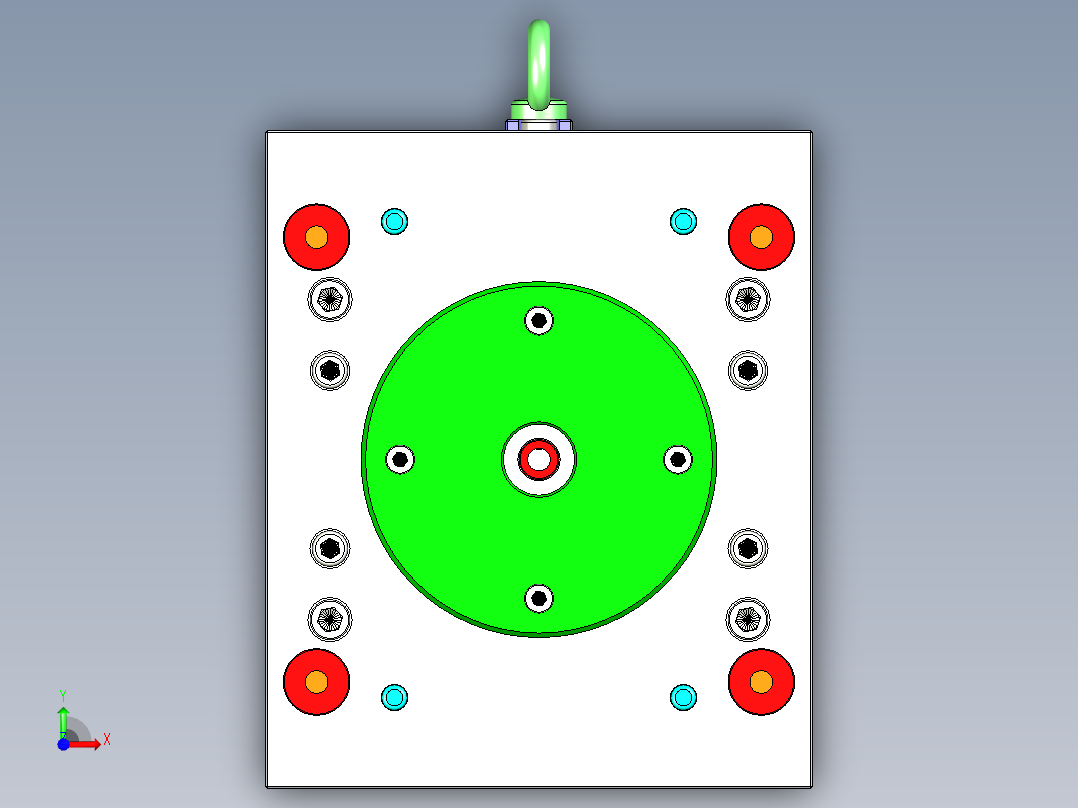 冲压模具三维图前视图