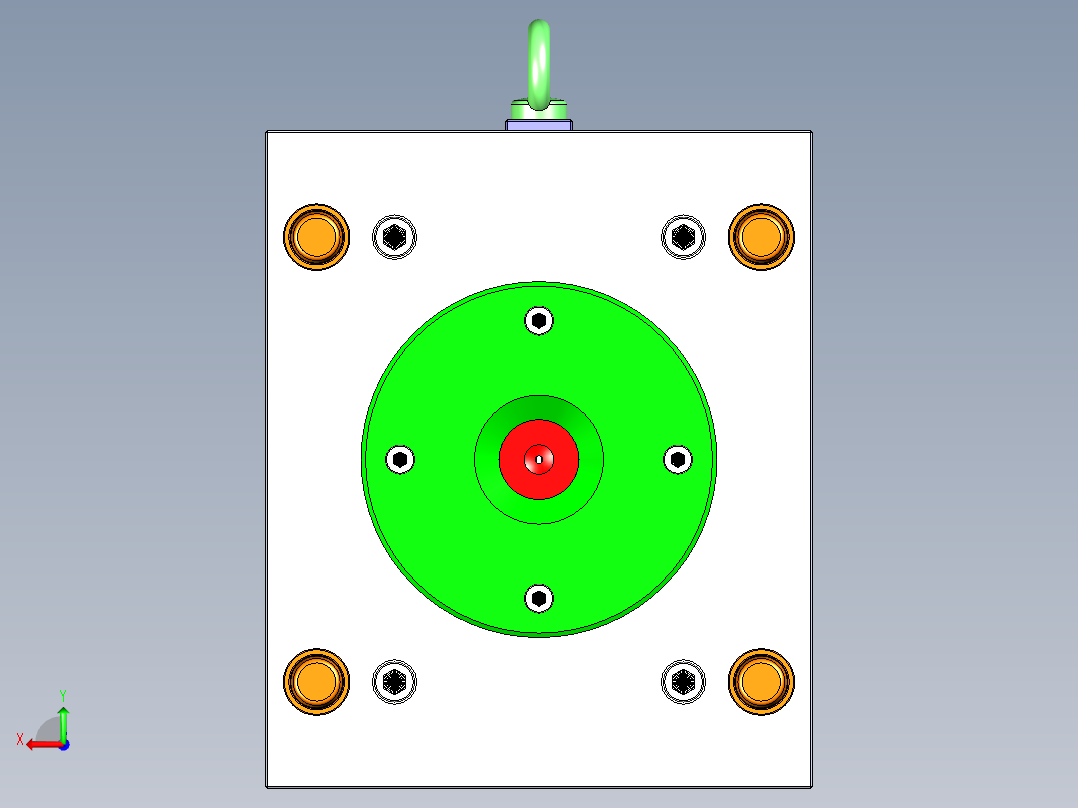 冲压模具三维图后视图