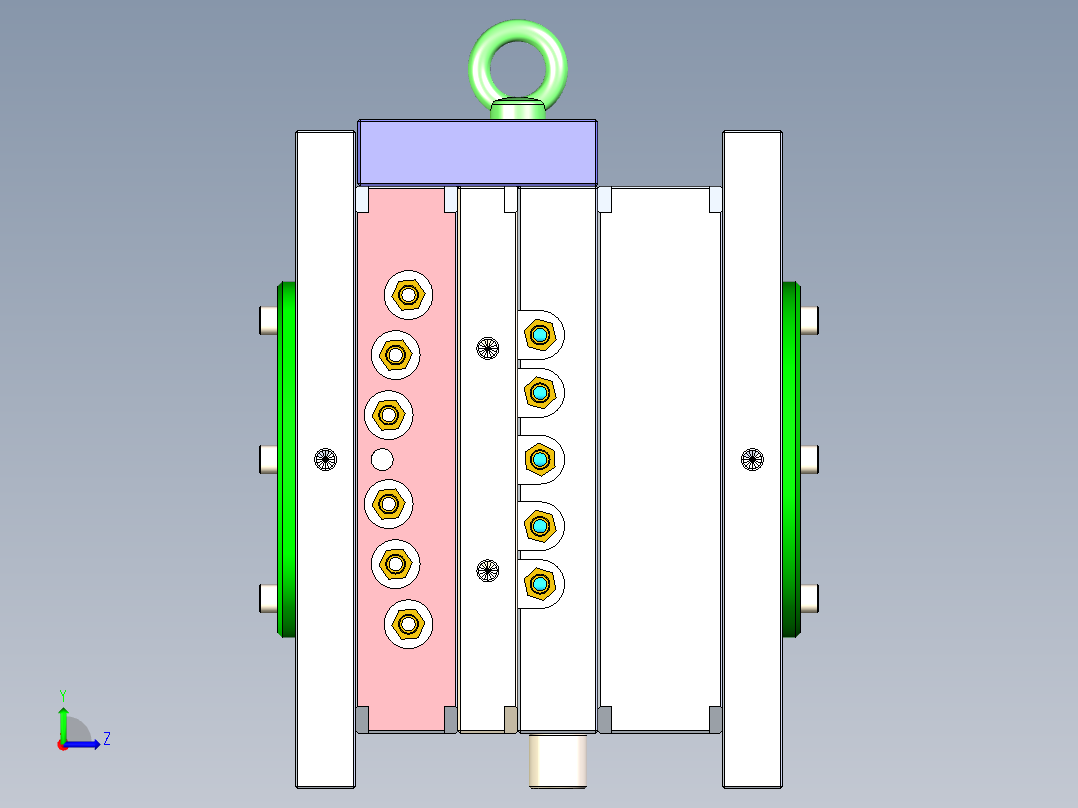 冲压模具三维图左视图