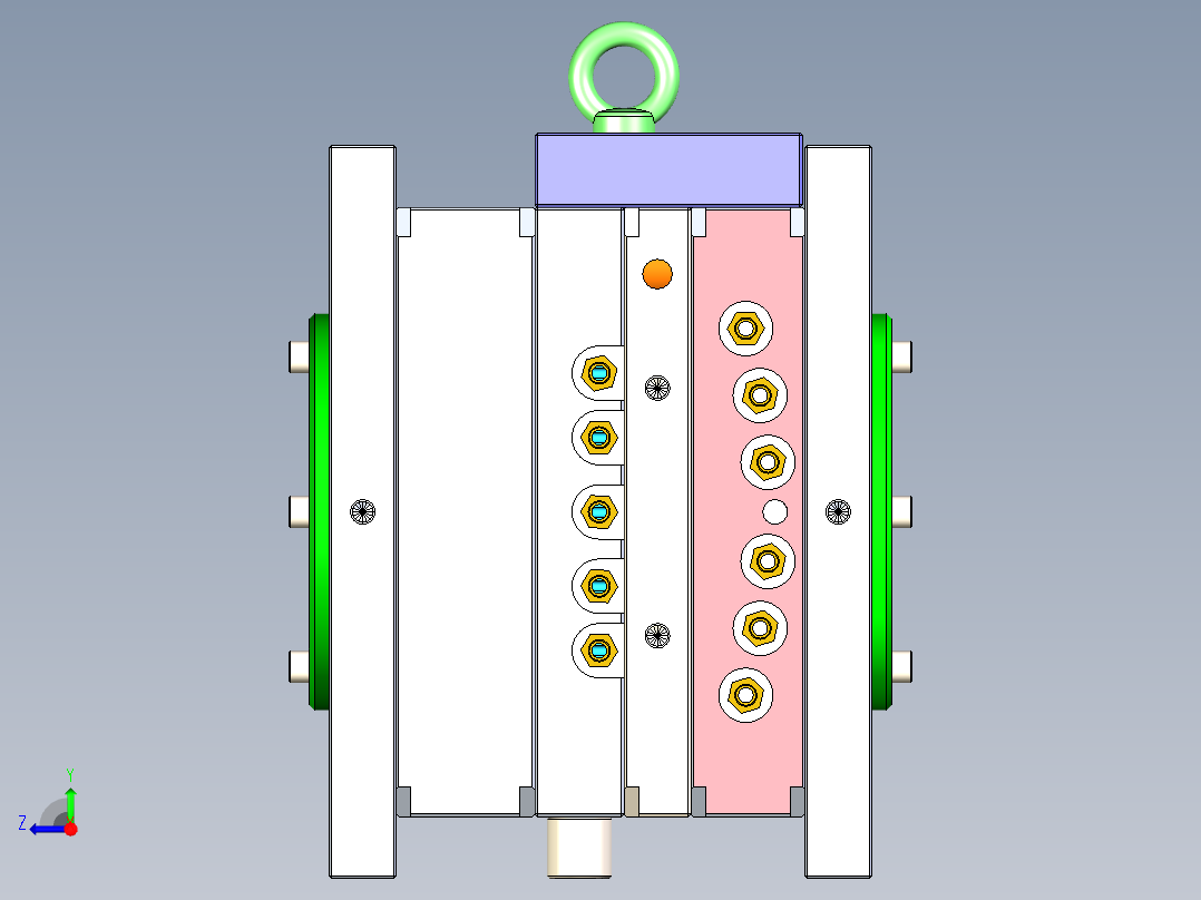 冲压模具三维图右视图