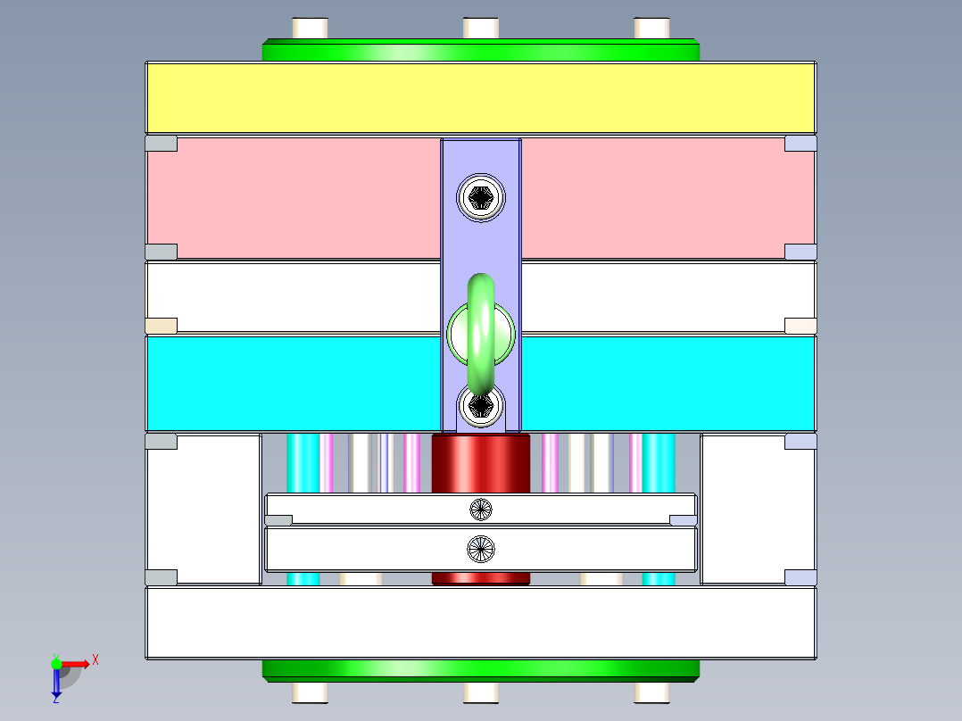 冲压模具三维图俯视图