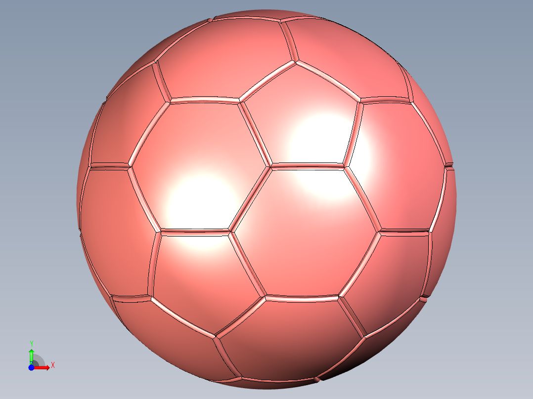 足球3D设计图前视图