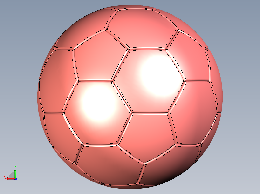 足球3D设计图后视图