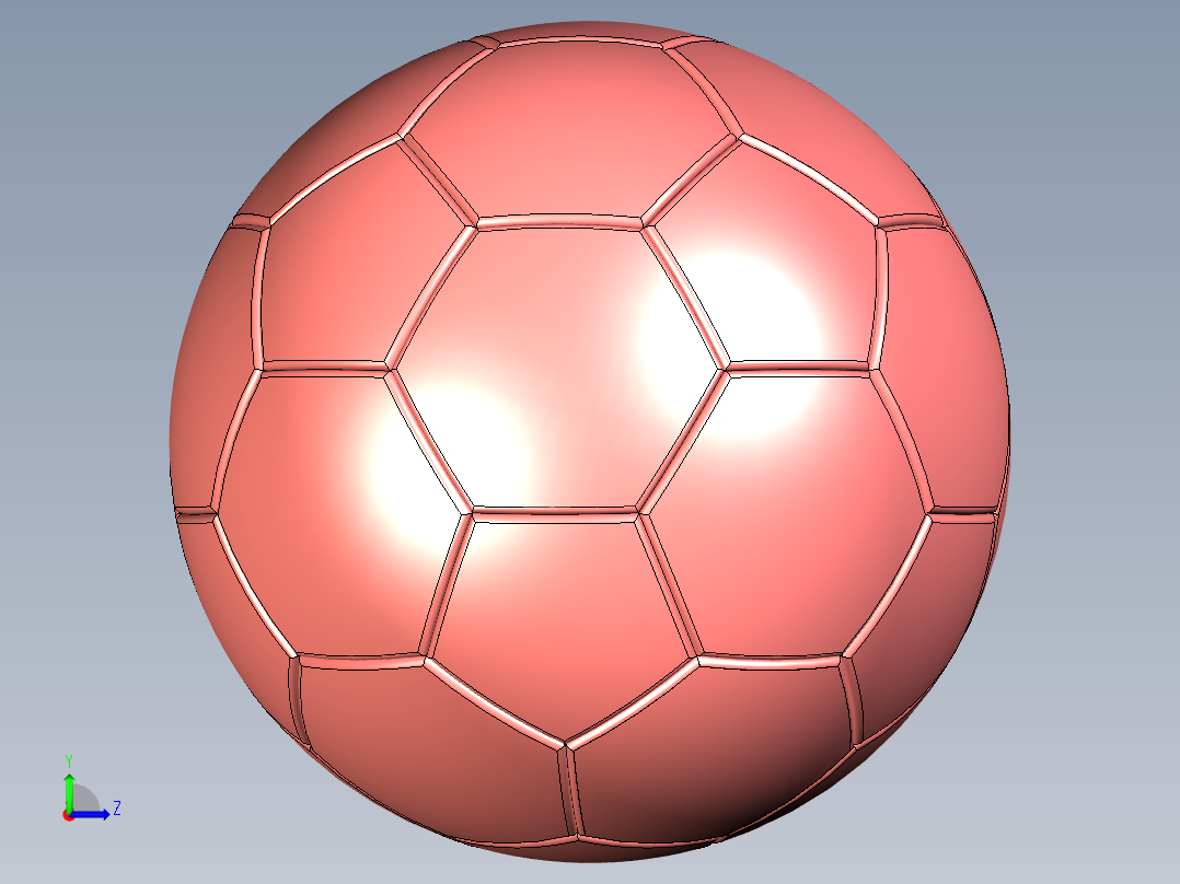 足球3D设计图左视图