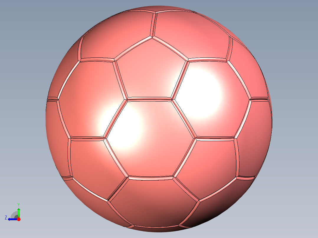 足球3D设计图右视图