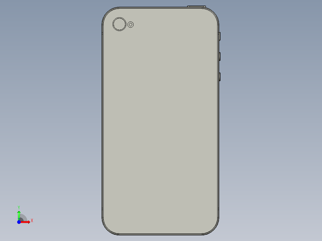 solidworks Iphone4s 手机3D模型前视图
