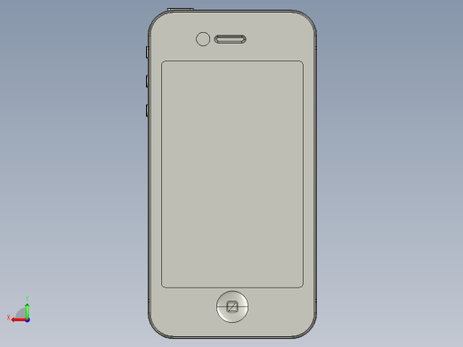 solidworks Iphone4s 手机3D模型后视缩略图