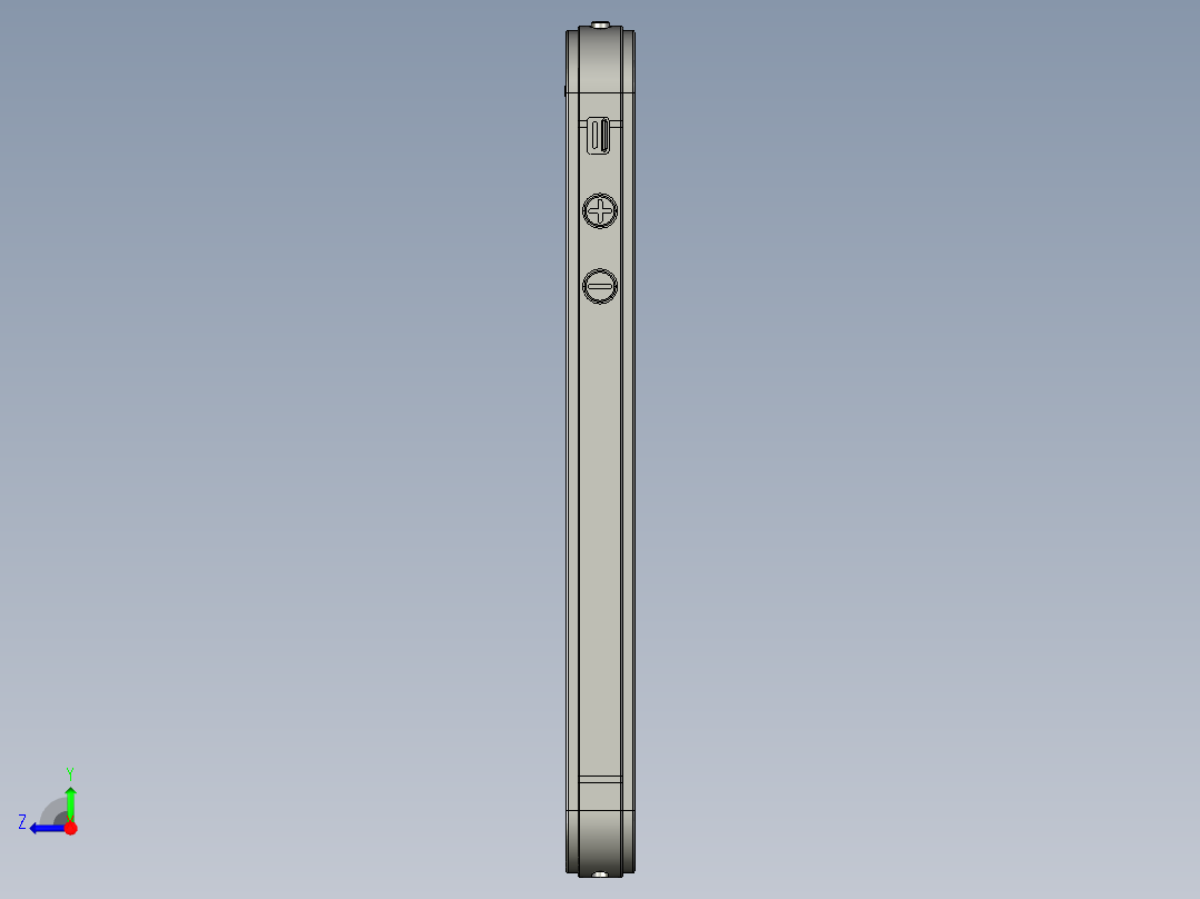 solidworks Iphone4s 手机3D模型右视图