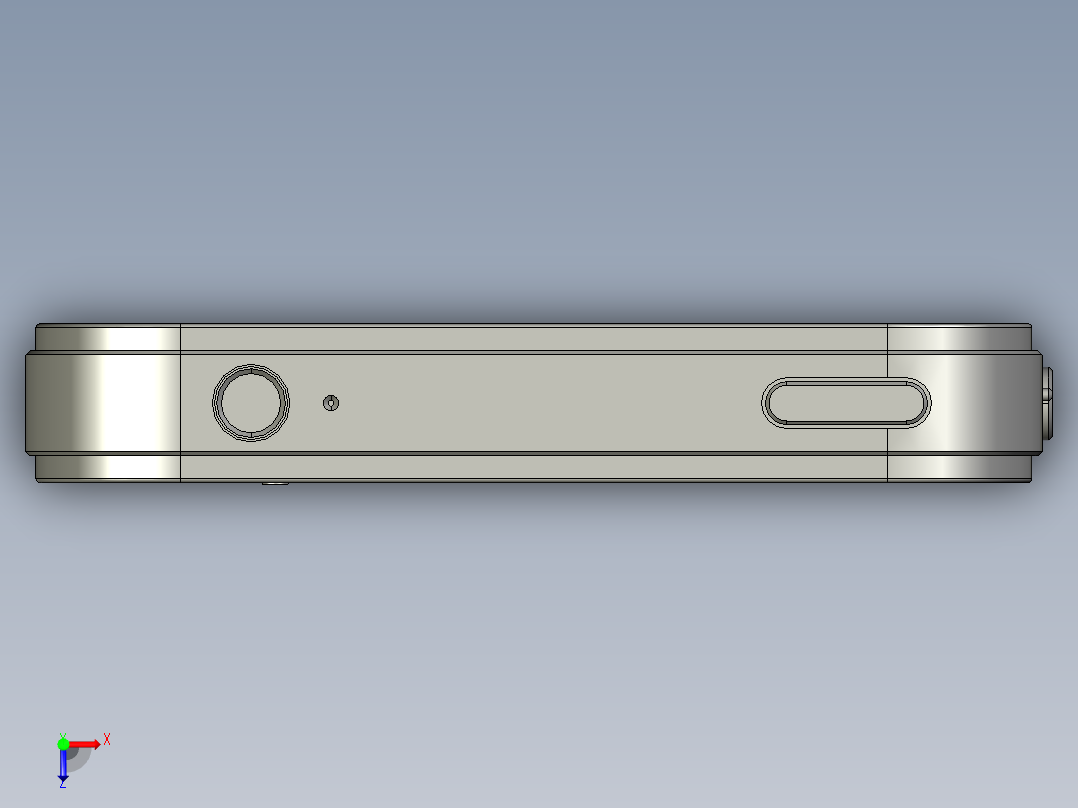 solidworks Iphone4s 手机3D模型俯视图