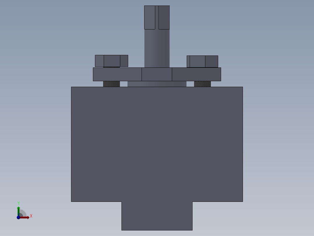柱塞零件及装配图前视图