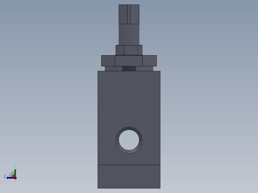 柱塞零件及装配图右视图