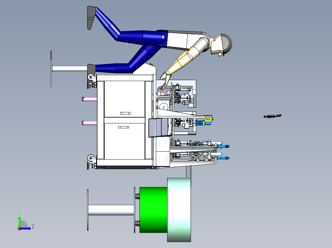 A15_炉头打螺丝铆接一体机SW2016左视图