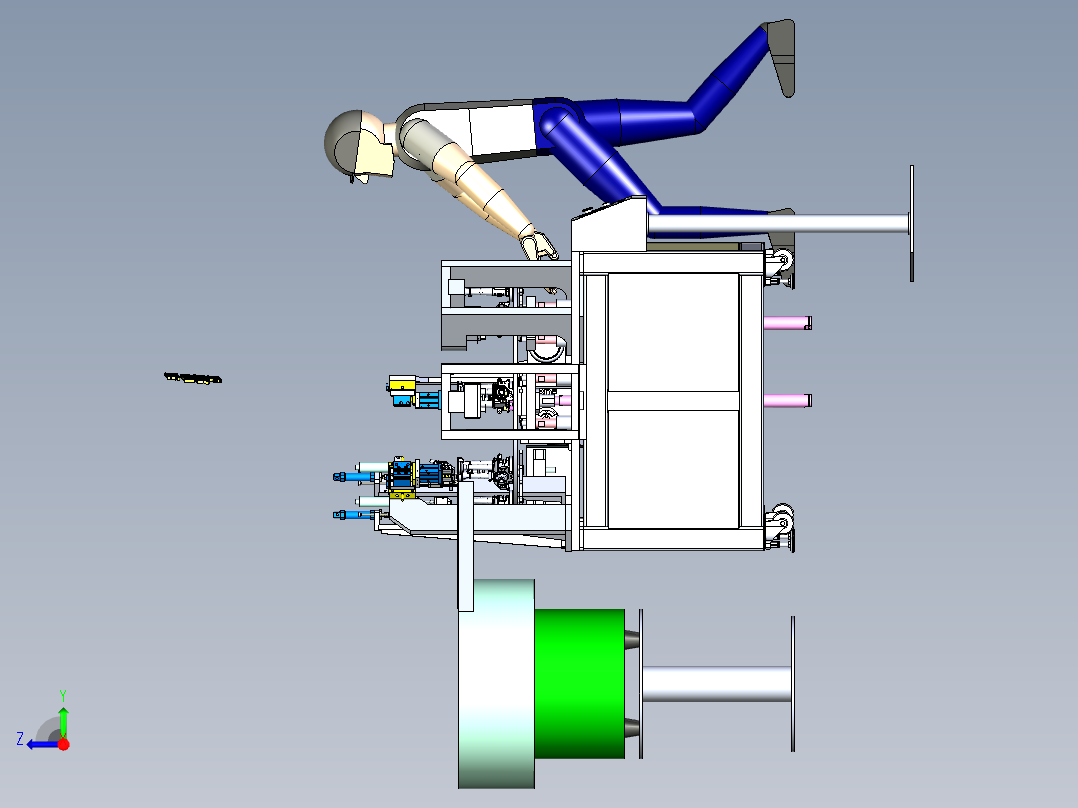 A15_炉头打螺丝铆接一体机SW2016右视图