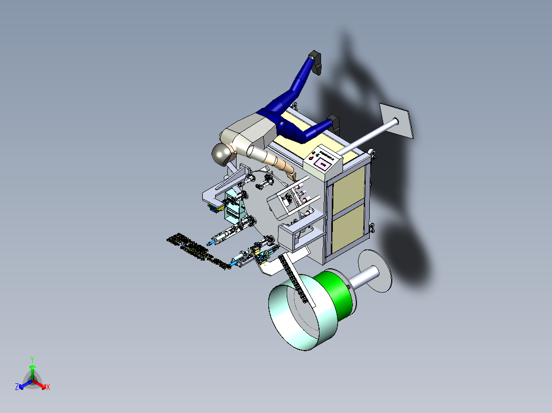 A15_炉头打螺丝铆接一体机SW2016正等轴测图