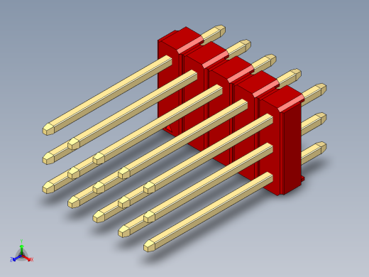 彩色公头100mil（2.54mm）系列-DS1021_red_3x05p_100mil_Type5_rev1.0