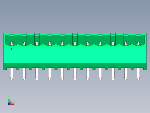 DEGSON 2EDG 系列 5.08mm 可插拔接线端子组-2EDGLC-5.08-11P-14-00AH前视缩略图