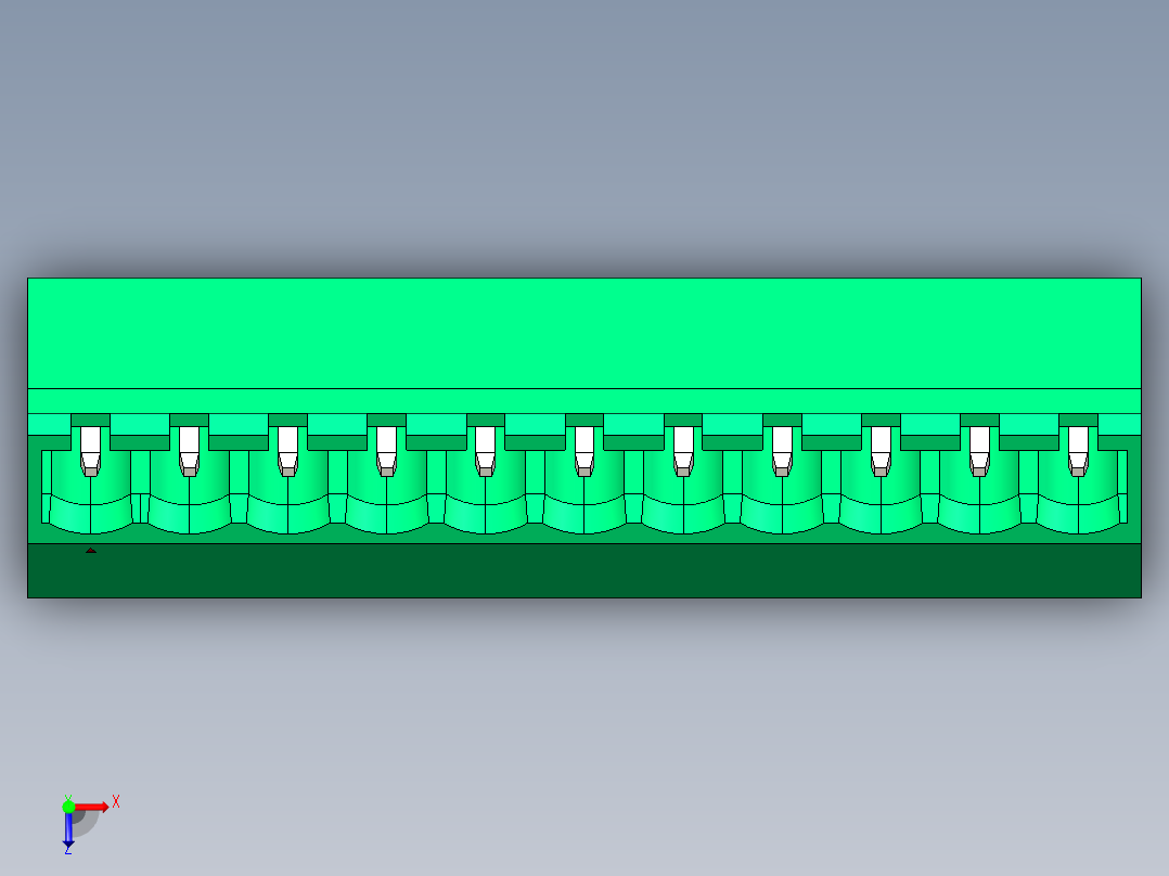 DEGSON 2EDG 系列 5.08mm 可插拔接线端子组-2EDGLC-5.08-11P-14-00AH俯视图
