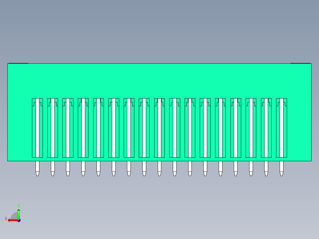 DEGSON 15EDG（公头） 3.5mm 螺钉锁紧，插拔式接线端子 FullPack-15EDGVTM-3.5-34P-14-00AH后视图