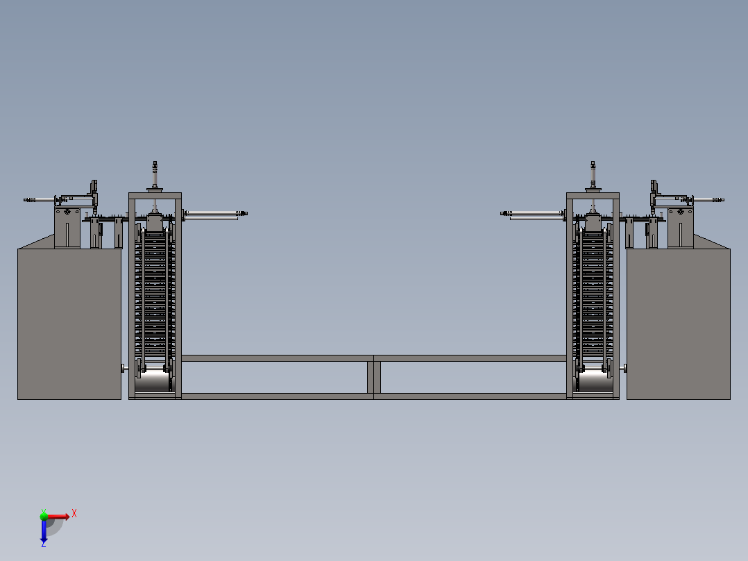 产品送料机构设备前视图