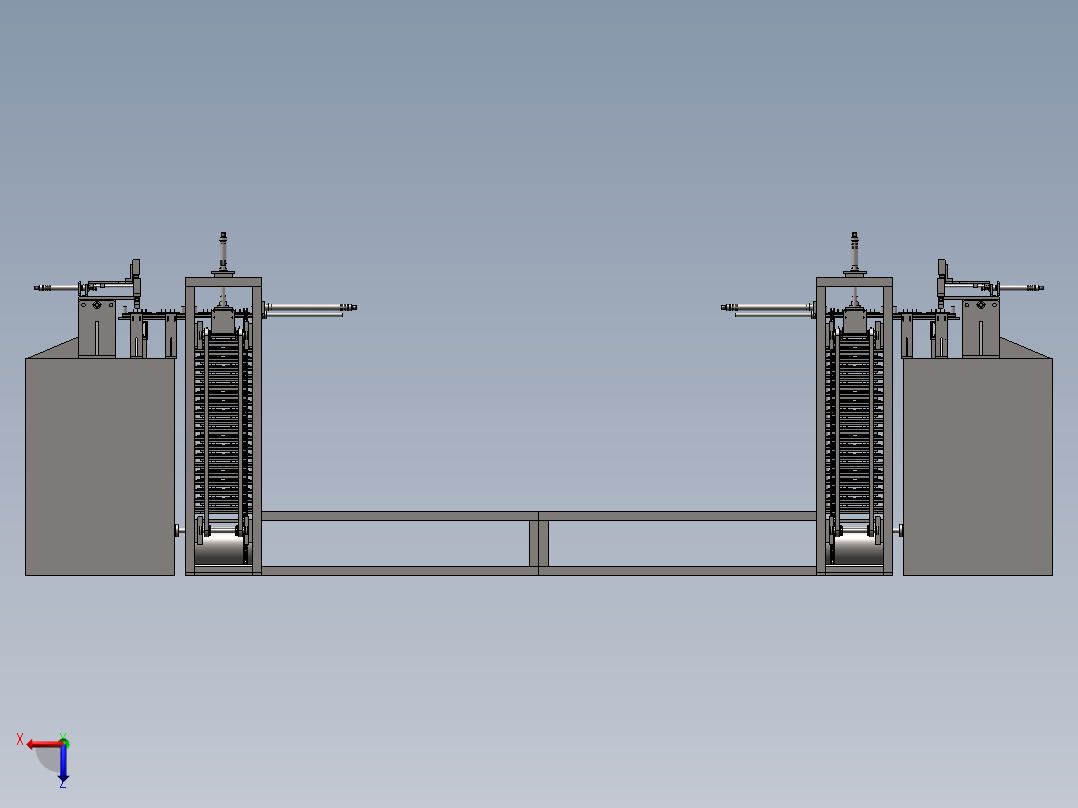 产品送料机构设备后视图