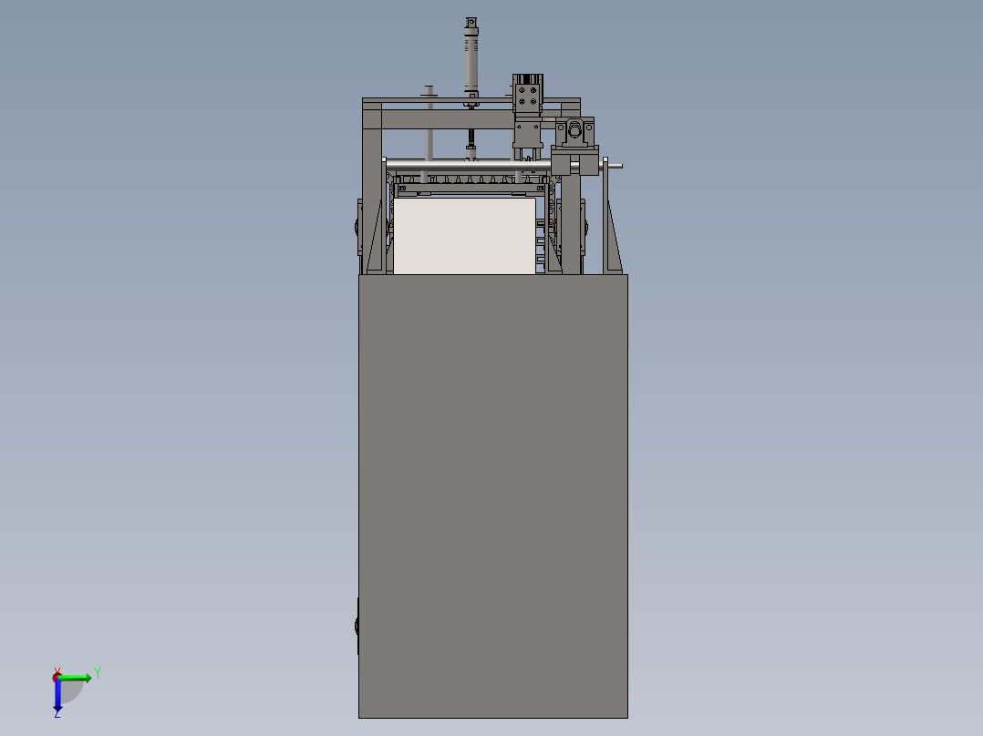 产品送料机构设备左视图