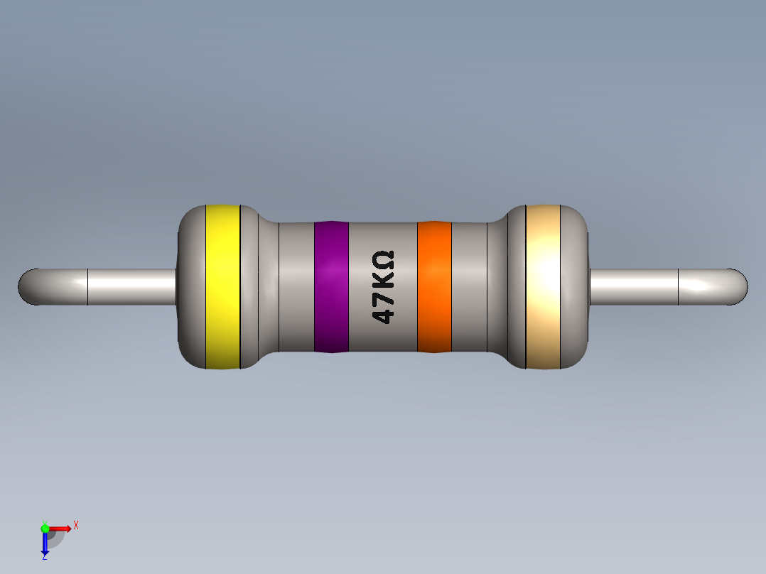 电容器 二极管 电阻器-Resistor 47K Ohm主视图