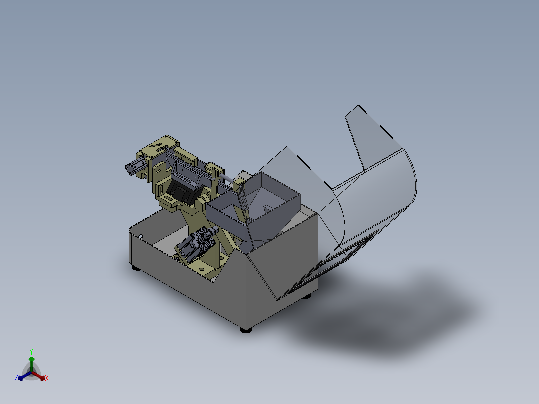 手动锁螺丝机正等轴测图