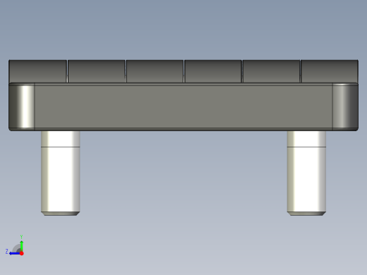 鋅合金蝶型鉸鏈(A)5570-3D多系列多零件图纸模型右视缩略图