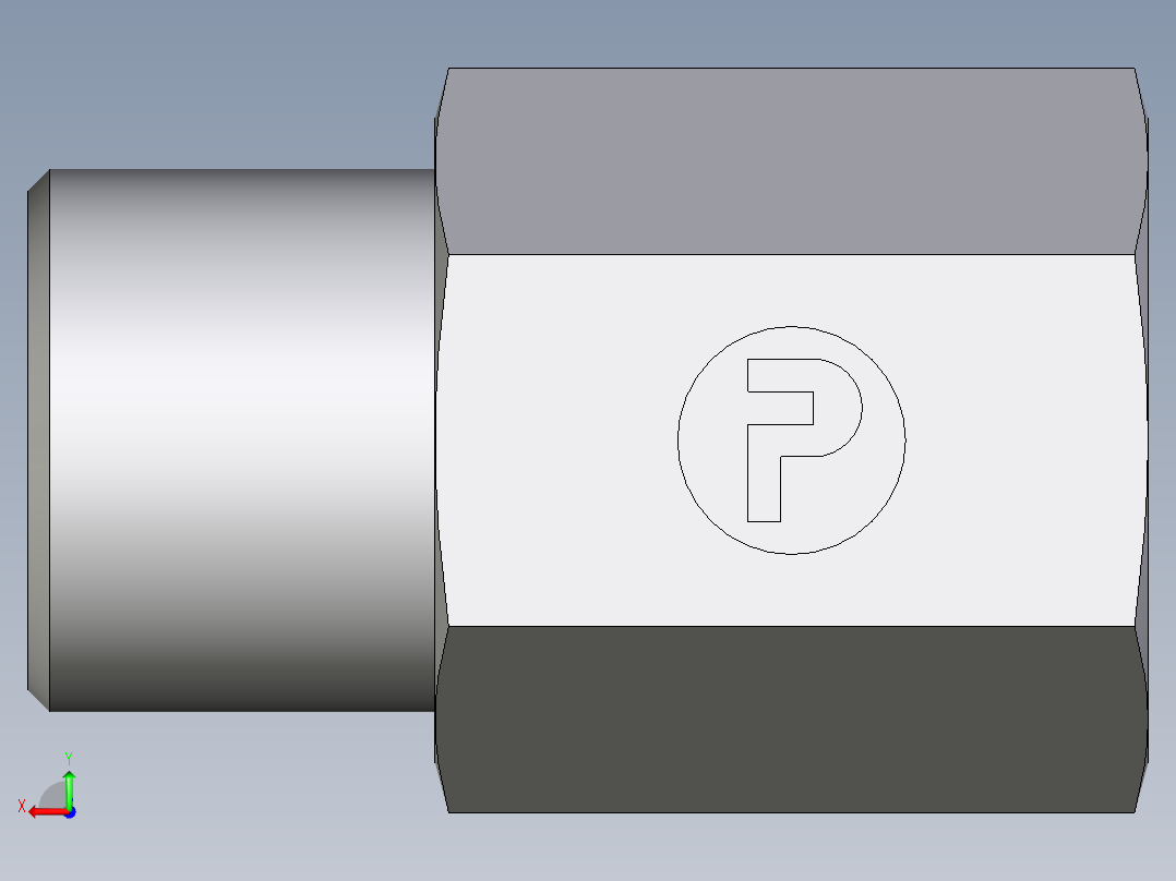 卡套式工业通用硬管接头EO_Swivel_connector_GAI08SR71X后视图