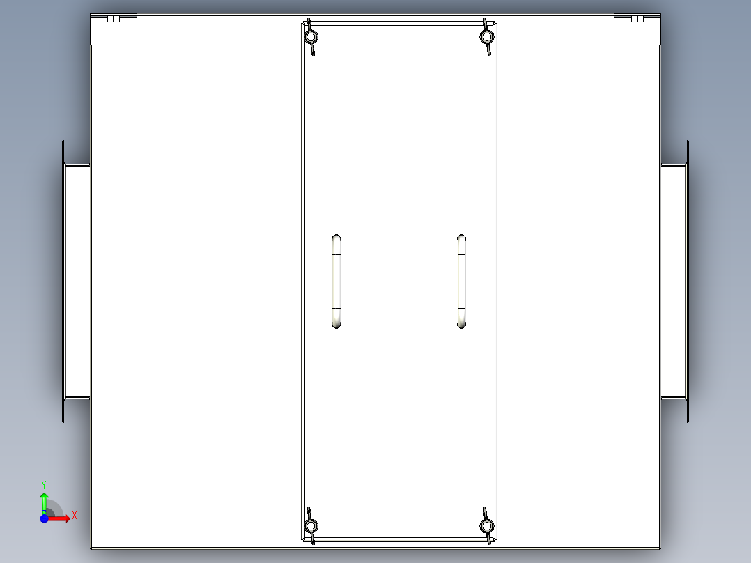 风柜空气过滤箱新风净化箱前视图