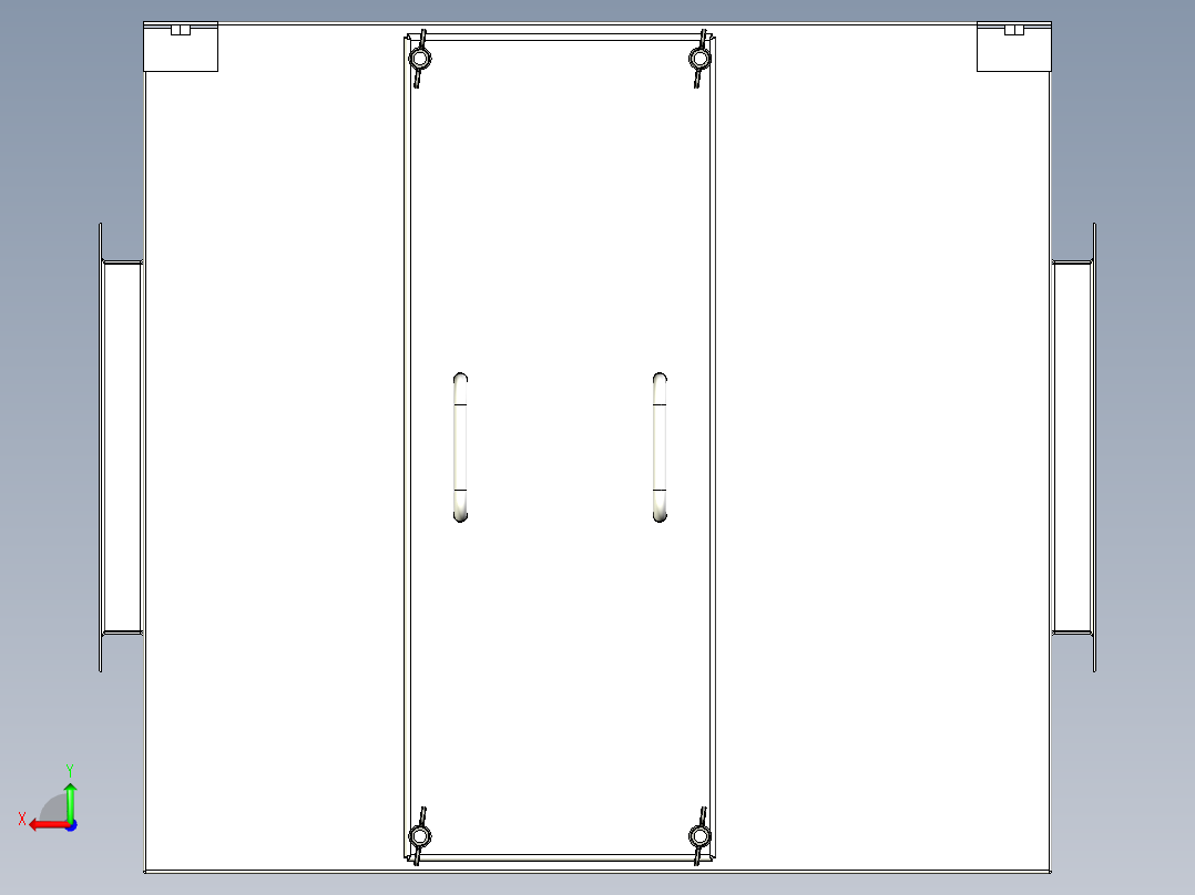 风柜空气过滤箱新风净化箱后视图