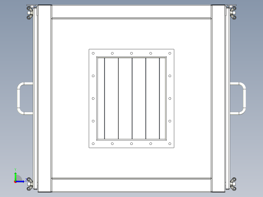 风柜空气过滤箱新风净化箱左视图