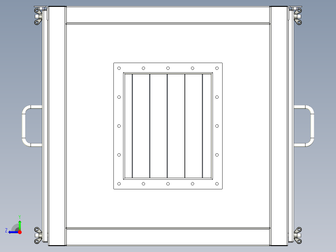 风柜空气过滤箱新风净化箱右视图