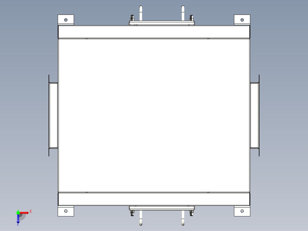 风柜空气过滤箱新风净化箱俯视图