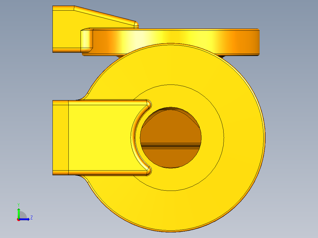 2.5-300截止阀体左视图