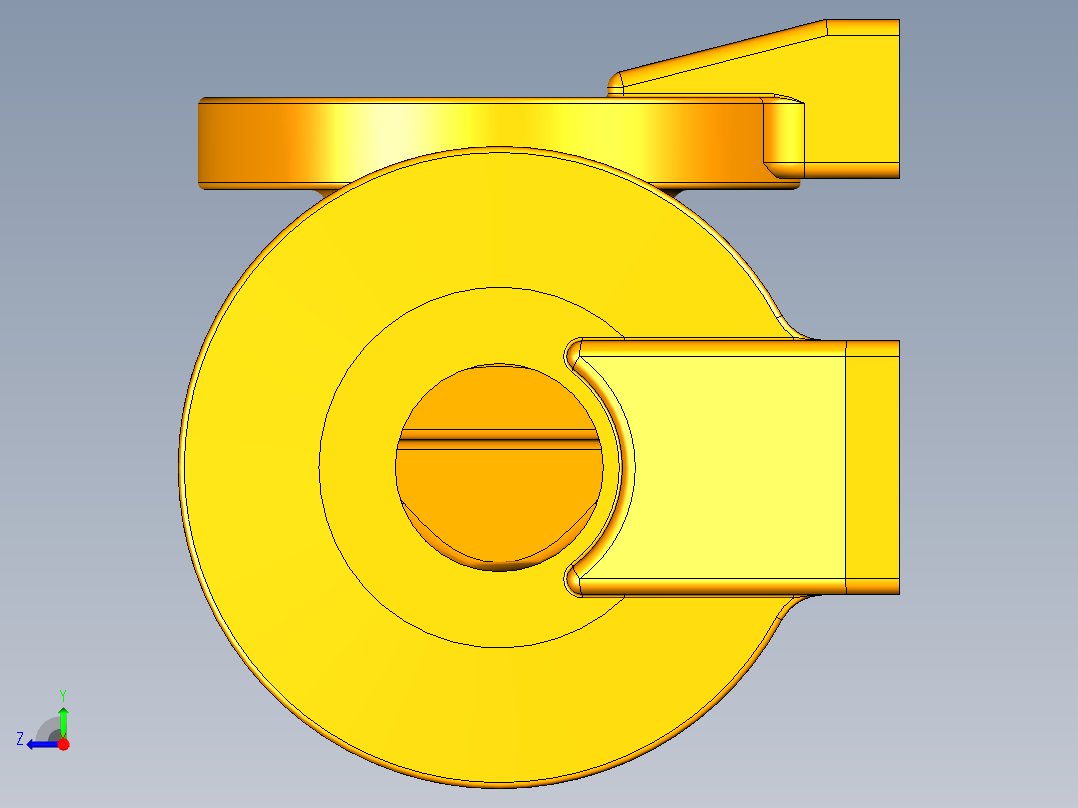 2.5-300截止阀体右视图