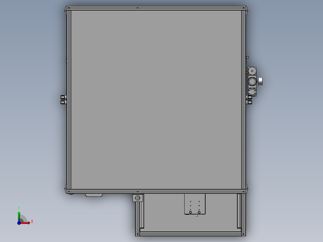 贴印机设计模型设备前视图