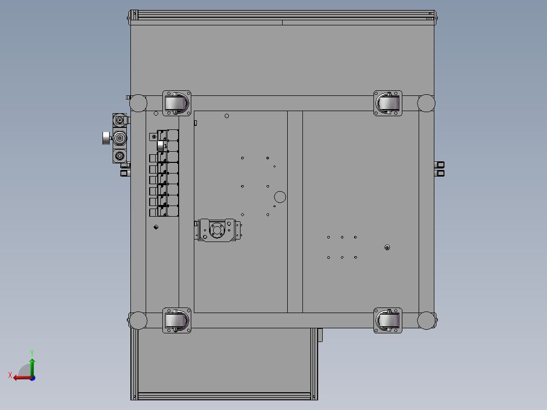 贴印机设计模型设备后视图