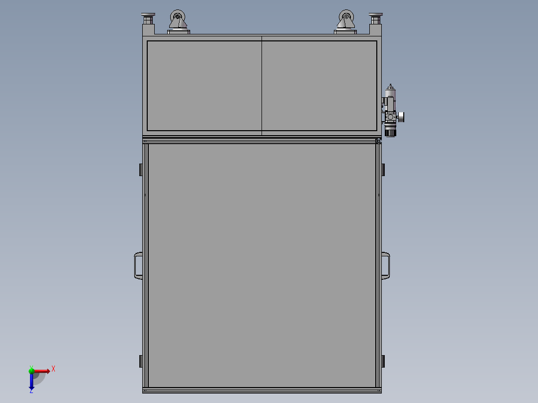 贴印机设计模型设备俯视图