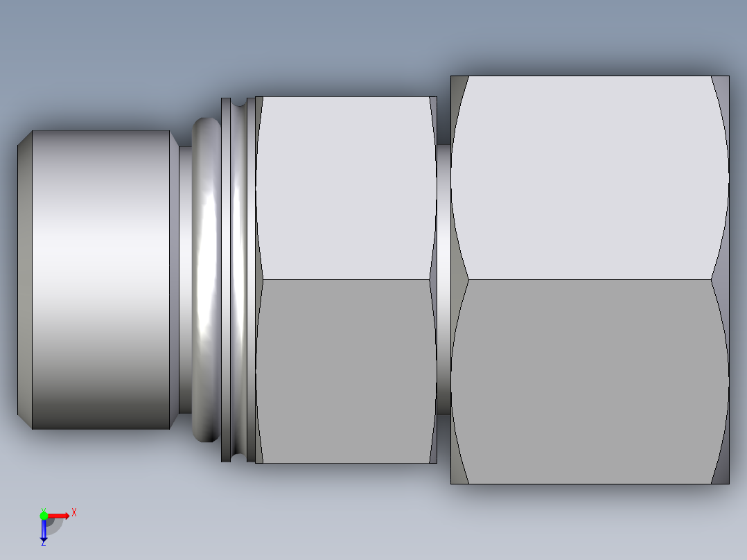 卡套式工业通用硬管接头EO_Swivel_connector_EGEO16SMCF俯视图