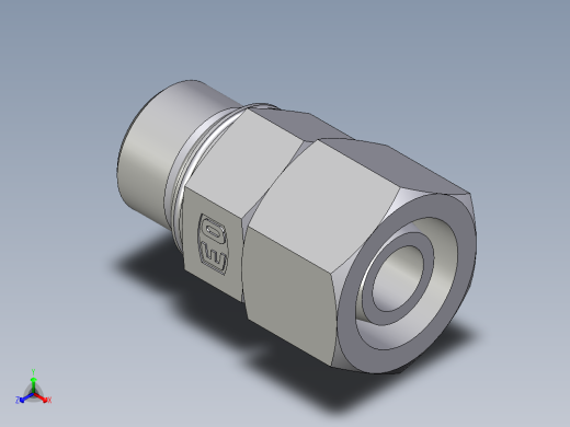 卡套式工业通用硬管接头EO_Swivel_connector_EGEO16SMCF正等轴测缩略图