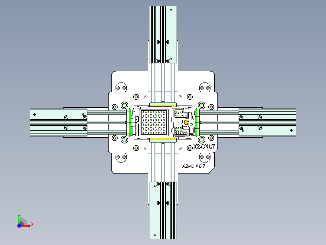 X2-CNC7笔记本CNC工装夹具三维模型-1104前视图