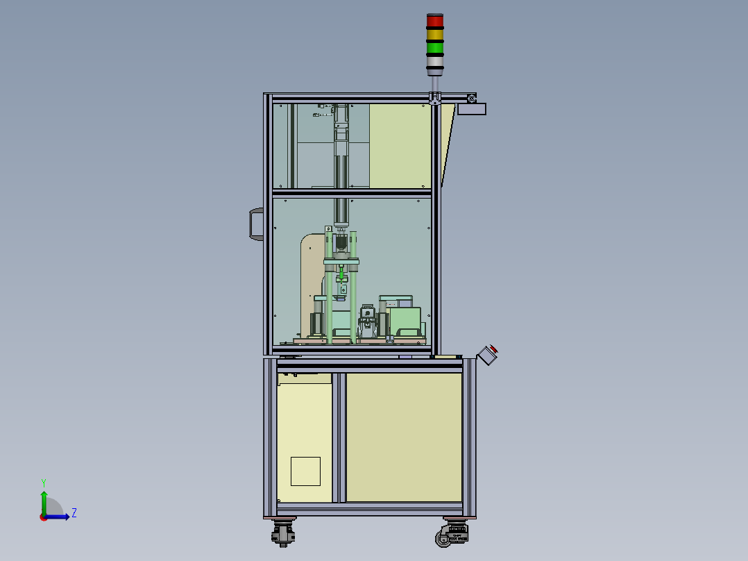 汽车大盖衬套和卡扣压装打标sw20可编辑左视图