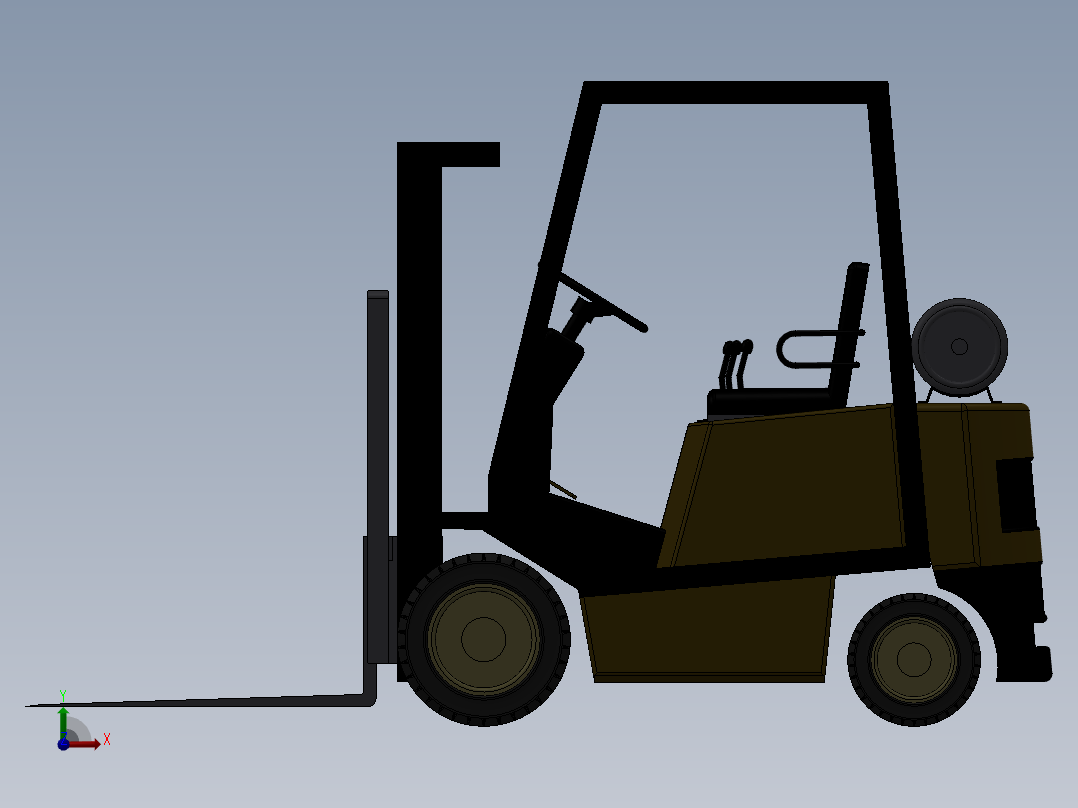 叉车模型前视图