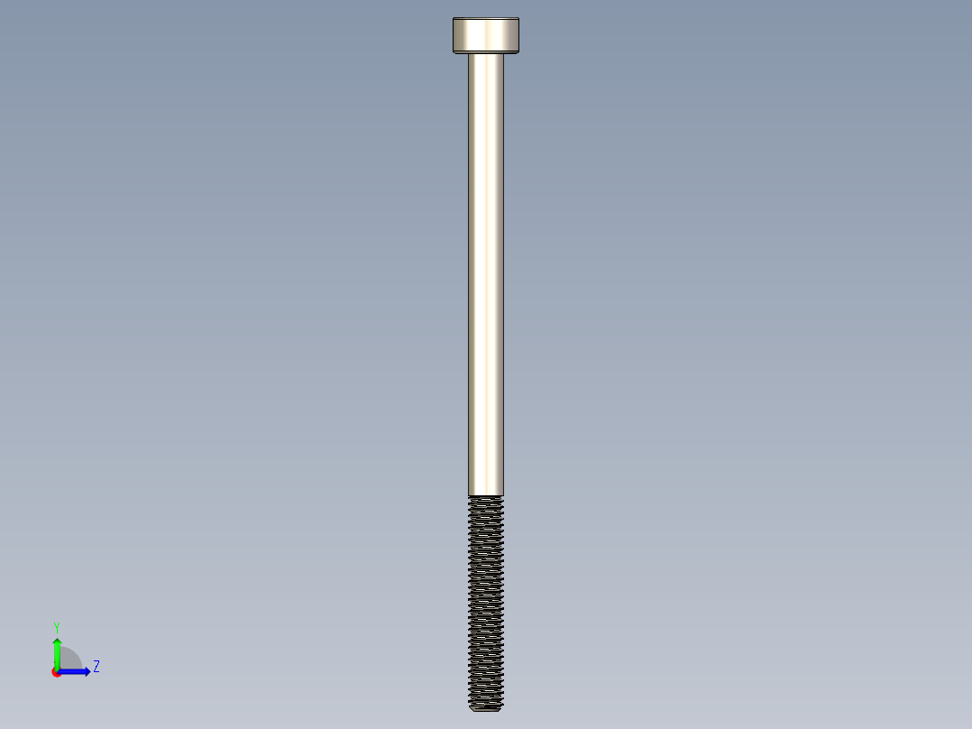 Screw_DIN_912_M3x55_A2.STEP公制内六角螺钉左视图