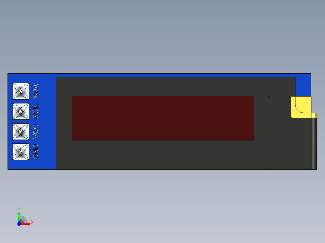 0.91英寸OLED显示模块前视图