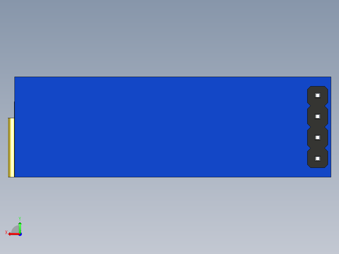 0.91英寸OLED显示模块后视图