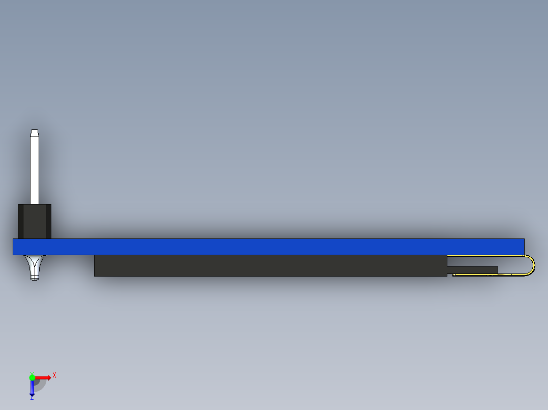 0.91英寸OLED显示模块俯视图