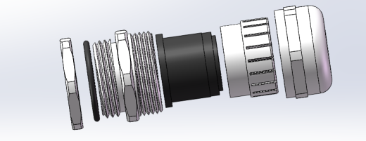 6分304不锈钢防爆格兰头 电缆夹紧密封接头缩略图