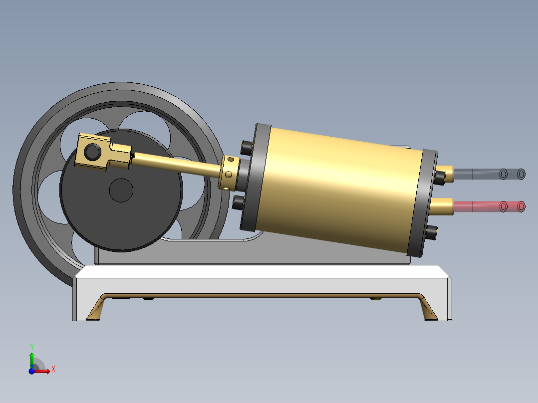 摆动蒸汽机simple-oscillating-steam-模型格式为 sw前视图